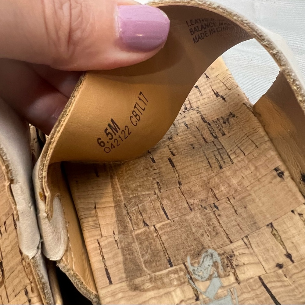 Korks Slides Sandals Tidal Slip On White Leather … - image 8